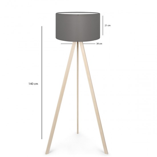 GLOBOSTAR® SAGA 204-0048 Μοντέρνο Επιδαπέδιο Φωτιστικό με Ντουί 1 x E27 AC 220-240V IP20 - Μπεζ & Γκρι - Μ38 x Π38 x Υ140cm GLOBOSTAR® SAGA 204-0048 Μοντέρνο Επιδαπέδιο Φωτιστικό με Ντουί 1 x E27 AC 220-240V IP20 - Μπεζ & Γκρι - Μ38 x Π38 x Υ140cm