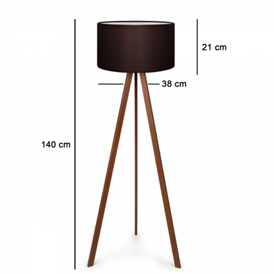 GLOBOSTAR® SAGA 204-0034 Μοντέρνο Επιδαπέδιο Φωτιστικό με Ντουί 1 x E27 AC 220-240V IP20 - Καφέ - Μ38 x Π38 x Υ140cm GLOBOSTAR® SAGA 204-0034 Μοντέρνο Επιδαπέδιο Φωτιστικό με Ντουί 1 x E27 AC 220-240V IP20 - Καφέ - Μ38 x Π38 x Υ140cm