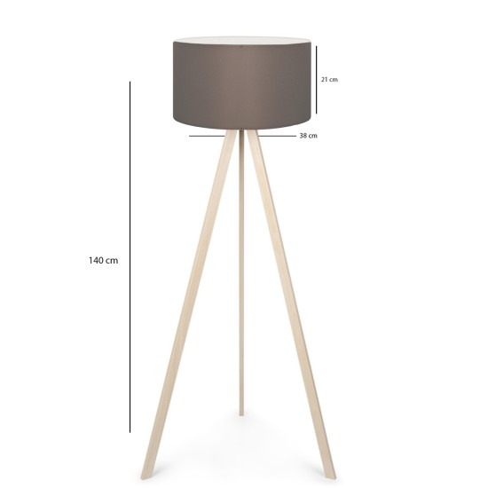 GLOBOSTAR® SAGA 204-0044 Μοντέρνο Επιδαπέδιο Φωτιστικό με Ντουί 1 x E27 AC 220-240V IP20 - Μπεζ & Γκρι - Μ38 x Π38 x Υ140cm GLOBOSTAR® SAGA 204-0044 Μοντέρνο Επιδαπέδιο Φωτιστικό με Ντουί 1 x E27 AC 220-240V IP20 - Μπεζ & Γκρι - Μ38 x Π38 x Υ140cm