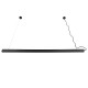 GloboStar® OFFICE 61023-P Γραμμικό Κρεμαστό Φωτιστικό Linear LED 18W 2230lm 120° AC 220-240V Μ120 x Π2 x Υ4cm Ψυχρό Λευκό 6000K - Μαύρο - 3 Years Warranty