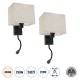 GLOBOSTAR® ROULETTE-S 61382 Μοντέρνο Φωτιστικό Τοίχου - Απλίκα Ξενοδοχείου Reading Light με Φορτιστή USB 3A & Ντουί 1 x E27 LED 3W 360lm 36° & 360° AC 220-240V IP20 Φυσικό Λευκό 4500K - Bridgelux COB Chip & TÜV SÜD Driver - Μαύρο & Μπεζ - GLOBOSTAR® ROULETTE-S 61382 Μοντέρνο Φωτιστικό Τοίχου - Απλίκα Ξενοδοχείου Reading Light με Φορτιστή USB 3A & Ντουί 1 x E27 LED 3W 360lm 36° & 360° AC 220-240V IP20 Φυσικό Λευκό 4500K - Bridgelux COB Chip & TÜV SÜD Driver - Μαύρο & Μπεζ -