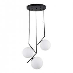 GLOBOSTAR® MONROE 00952 Μοντέρνο Κρεμαστό Φωτιστικό Οροφής με Ντουί 3 x E27 AC 220-240V IP20 - Μαύρο & Λευκό - Μ60 x Π60 x Υ50cm GLOBOSTAR® MONROE 00952 Μοντέρνο Κρεμαστό Φωτιστικό Οροφής με Ντουί 3 x E27 AC 220-240V IP20 - Μαύρο & Λευκό - Μ60 x Π60 x Υ50cm