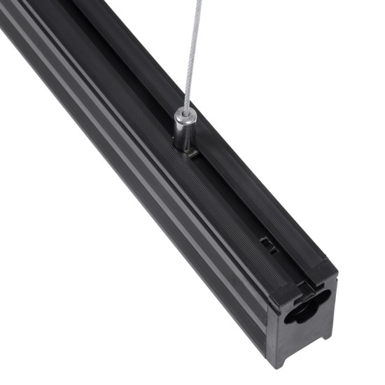 GloboStar® OFFICE 61023-P Γραμμικό Κρεμαστό Φωτιστικό Linear LED 18W 2230lm 120° AC 220-240V Μ120 x Π2 x Υ4cm Ψυχρό Λευκό 6000K - Μαύρο - 3 Years Warranty