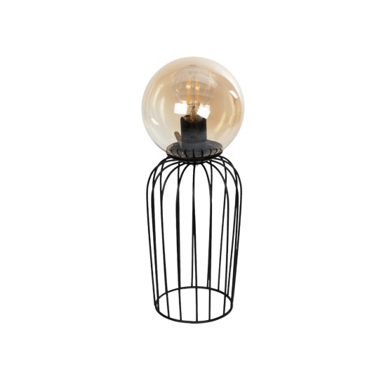 GLOBOSTAR® ZENITH 201-0094 Vintage Επιτραπέζιο Φωτιστικό Πορτατίφ με Ντουί 1 x E27 AC 220-240V IP20 - Μαύρο & Μελί - Μ15 x Π15 x Υ40cm GLOBOSTAR® ZENITH 201-0094 Vintage Επιτραπέζιο Φωτιστικό Πορτατίφ με Ντουί 1 x E27 AC 220-240V IP20 - Μαύρο & Μελί - Μ15 x Π15 x Υ40cm