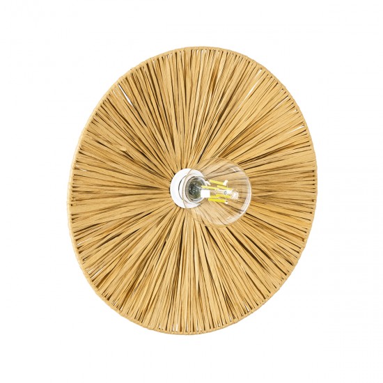 GLOBOSTAR® COLOMBO 02283 Boho Φωτιστικό Τοίχου - Απλίκα με Ντουί 1 x E27 AC 220-240V IP20 - Μπεζ - Μ40 x Π40 x Υ9cm GLOBOSTAR® COLOMBO 02283 Boho Φωτιστικό Τοίχου - Απλίκα με Ντουί 1 x E27 AC 220-240V IP20 - Μπεζ - Μ40 x Π40 x Υ9cm