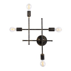GLOBOSTAR® PIPING 00663 Vintage Φωτιστικό Τοίχου - Απλίκα με Ντουί 4 x E27 AC 220-240V IP20 - Μπρούτζινο - Μ40 x Π9 x Υ52cm GLOBOSTAR® PIPING 00663 Vintage Φωτιστικό Τοίχου - Απλίκα με Ντουί 4 x E27 AC 220-240V IP20 - Μπρούτζινο - Μ40 x Π9 x Υ52cm