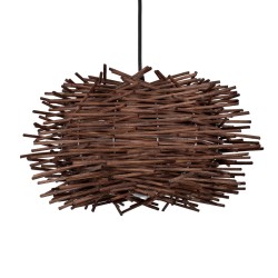 GLOBOSTAR® MINORCA 01732 Boho Κρεμαστό Φωτιστικό Οροφής με Ντουί 1 x E27 AC 220-240V IP20 - Καφέ - Μ30 x Π30 x Υ18cm GLOBOSTAR® MINORCA 01732 Boho Κρεμαστό Φωτιστικό Οροφής με Ντουί 1 x E27 AC 220-240V IP20 - Καφέ - Μ30 x Π30 x Υ18cm