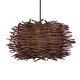 GLOBOSTAR® MINORCA 01732 Boho Κρεμαστό Φωτιστικό Οροφής με Ντουί 1 x E27 AC 220-240V IP20 - Καφέ - Μ30 x Π30 x Υ18cm GLOBOSTAR® MINORCA 01732 Boho Κρεμαστό Φωτιστικό Οροφής με Ντουί 1 x E27 AC 220-240V IP20 - Καφέ - Μ30 x Π30 x Υ18cm