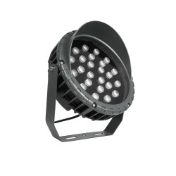 GLOBOSTAR® TREEVINA 90359 Φωτιστικό Σποτ με Αντιθαμβωτική Γρίλια για Φυτά - Δέντρα με Βάση Κήπου / Καρφωτό LED 24W 2040lm 10° DC 24V Αδιάβροχο IP65 Ultra Θερμό Λευκό 2200K Dimmable - Bridgelux SMD Chip - Γκρι Ανθρακί - Μ21.5 x Π18.3 x Υ14cm - 3 Χρόνια Εγγ