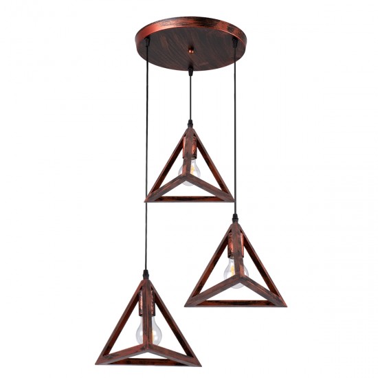 GLOBOSTAR® TRIANGLE 00618 Μοντέρνο Κρεμαστό Φωτιστικό Οροφής με Ντουί 3 x E27 AC 220-240V IP20 - Χάλκινο - Μ49 x Π49 x Y130cm GLOBOSTAR® TRIANGLE 00618 Μοντέρνο Κρεμαστό Φωτιστικό Οροφής με Ντουί 3 x E27 AC 220-240V IP20 - Χάλκινο - Μ49 x Π49 x Y130cm