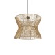 GLOBOSTAR® UPCONE 205-0056 Boho Κρεμαστό Φωτιστικό Οροφής με Ντουί 1 x E27 AC 220-240V IP20 - Μπεζ - M50 x Π50 x Υ43cm