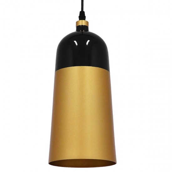 GLOBOSTAR® PALAZZO 01523 Μοντέρνο Κρεμαστό Φωτιστικό Οροφής με Ντουί 1 x E27 AC 220-240V IP20 - Μαύρο & Χρυσό - Μ14 x Π14 x Υ34cm GLOBOSTAR® PALAZZO 01523 Μοντέρνο Κρεμαστό Φωτιστικό Οροφής με Ντουί 1 x E27 AC 220-240V IP20 - Μαύρο & Χρυσό - Μ14 x Π14 x Υ34cm
