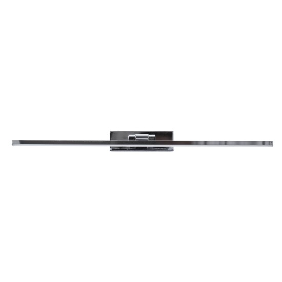 GLOBOSTAR® ELLIS 60445 Μοντέρνο Φωτιστικό Τοίχου - Απλίκα Καθρέπτη Μπάνιου LED 12W 1400lm 120° AC 220-240V IP44 Φυσικό Λευκό 4500K - Lumileds SMD Chip & TÜV SÜD Driver - Νίκελ Χρώμιο - Μ60 x Π16 x Υ6cm - 3 Χρόνια Εγγύηση