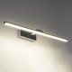GLOBOSTAR® ELLIS 60445 Μοντέρνο Φωτιστικό Τοίχου - Απλίκα Καθρέπτη Μπάνιου LED 12W 1400lm 120° AC 220-240V IP44 Φυσικό Λευκό 4500K - Lumileds SMD Chip & TÜV SÜD Driver - Νίκελ Χρώμιο - Μ60 x Π16 x Υ6cm - 3 Χρόνια Εγγύηση