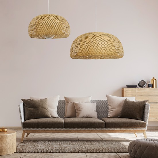 GLOBOSTAR® SAN TROPEZ 01627 Boho Κρεμαστό Φωτιστικό Οροφής με Ντουί 1 x E27 AC 220-240V IP20 - Μπεζ - Μ60 x Π60 x Υ29cm GLOBOSTAR® SAN TROPEZ 01627 Boho Κρεμαστό Φωτιστικό Οροφής με Ντουί 1 x E27 AC 220-240V IP20 - Μπεζ - Μ60 x Π60 x Υ29cm