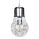 GLOBOSTAR® LAMP 01676 Μοντέρνο Κρεμαστό Φωτιστικό Οροφής με Ντουί 1 x E27 AC 220-240V IP20 - Ασημί & Διάφανο - Μ15 x Π15 x Υ27cm GLOBOSTAR® LAMP 01676 Μοντέρνο Κρεμαστό Φωτιστικό Οροφής με Ντουί 1 x E27 AC 220-240V IP20 - Ασημί & Διάφανο - Μ15 x Π15 x Υ27cm
