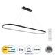 GLOBOSTAR® BOLIVAR 61271 Μοντέρνο Κρεμαστό Φωτιστικό Οροφής LED 54W 5400lm 360° AC 220-240V IP20 Ρυθμιζόμενο Λευκό CCT με Χειριστήριο από 2700K έως 6000K Dimmable - Lumileds SMD Chip - Μαύρο Ματ - Μ120 x Π30 x Υ2cm - 3 Χρόνια Εγγύηση GLOBOSTAR® BOLIVAR 61271 Μοντέρνο Κρεμαστό Φωτιστικό Οροφής LED 54W 5400lm 360° AC 220-240V IP20 Ρυθμιζόμενο Λευκό CCT με Χειριστήριο από 2700K έως 6000K Dimmable - Lumileds SMD Chip - Μαύρο Ματ - Μ120 x Π30 x Υ2cm - 3 Χρόνια Εγγύηση