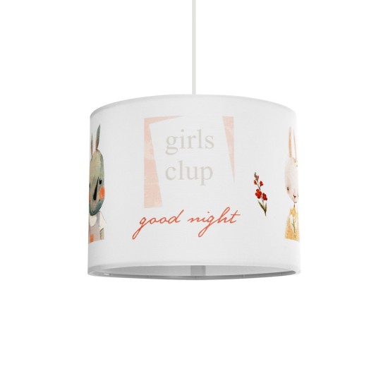 GLOBOSTAR® GIRLSCLUB 204-0010 Παιδικό Κρεμαστό Φωτιστικό Οροφής με Ντουί 1 x E27 AC 220-240V IP20 - Πολύχρωμο - Μ28 x Π28 x Υ24cm