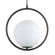 GLOBOSTAR® MADRID 00931 Μοντέρνο Κρεμαστό Φωτιστικό Οροφής με Ντουί 1 x E27 AC 220-240V IP20 - Μαύρο & Λευκό - Μ30 x Π20 x Υ30cm
