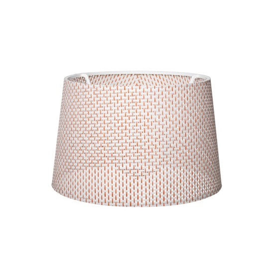 GloboStar® COVER 203-0263 Μοντέρνο Φωτιστικό Καπέλο Μπέζ Διάτρητο Ύφασμα για Ντουί E27- Μ38 x Π38 x Υ24cm