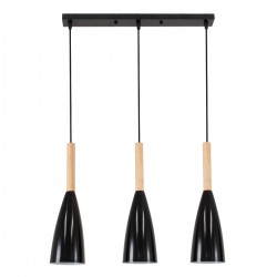 GLOBOSTAR® DILLON 00630 Μοντέρνο Κρεμαστό Φωτιστικό Οροφής με Ντουί 3 x E27 AC 220-240V IP20 - Μαύρο & Μπεζ - Μ54 x Π14 x Υ130cm GLOBOSTAR® DILLON 00630 Μοντέρνο Κρεμαστό Φωτιστικό Οροφής με Ντουί 3 x E27 AC 220-240V IP20 - Μαύρο & Μπεζ - Μ54 x Π14 x Υ130cm