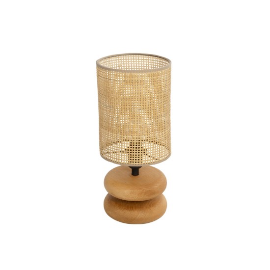 GLOBOSTAR® KLOO 204-0143 Boho Επιτραπέζιο Φωτιστικό Πορτατίφ με Ντουί 1 x E14 AC 220-240V IP20 - Καφέ & Μπεζ - Μ15 x Π15 x Υ35cm GLOBOSTAR® KLOO 204-0143 Boho Επιτραπέζιο Φωτιστικό Πορτατίφ με Ντουί 1 x E14 AC 220-240V IP20 - Καφέ & Μπεζ - Μ15 x Π15 x Υ35cm