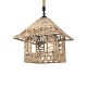 GLOBOSTAR® SPIKY 01613 Boho Κρεμαστό Φωτιστικό Οροφής με Ντουί 1 x E27 AC 220-240V IP20 - Μπεζ - Μ43 x Π43 x Y28cm