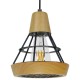 GLOBOSTAR® AKRON 10001133 Μοντέρνο Κρεμαστό Φωτιστικό Οροφής με Ντουί 1 x E27 AC 220-240V IP20 - Μπεζ & Μαύρο - Μ19 x Π19 x Υ22cm