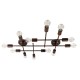 GLOBOSTAR® PIPING 00668-1 Vintage Φωτιστικό Οροφής με Ντουί 12 x E27 AC 220-240V IP20 - Χάλκινο - Μ78.5 x Π9.5 x Υ64cm