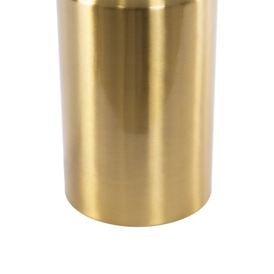 kelvo® URANUS KLV-101-0372 Επιτραπέζιο Φωτιστικό Πορτατίφ για 2 Λάμπες με Ντουί E27 AC 220-240V IP20 - Χρυσό Πλατίνα - Μ35 x Π35 x Υ54cm