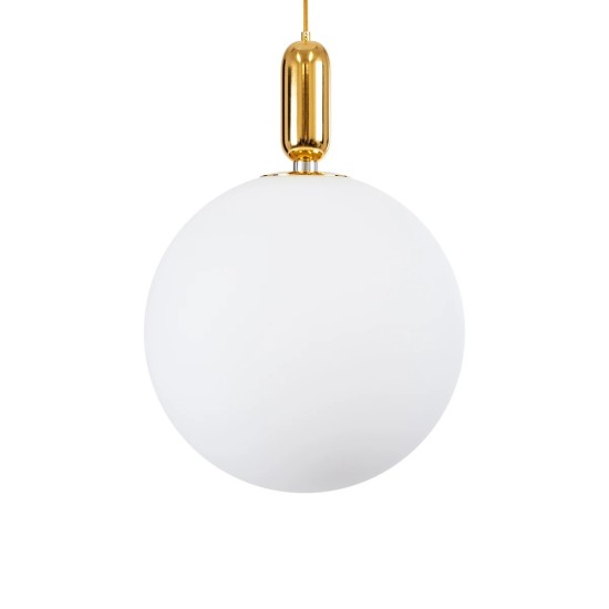 kelvo® ESTETICO KLV-101-0384 Κρεμαστό Φωτιστικό Οροφής για Λάμπα με Ντουί E27 AC 220-240V IP20 - Χρυσό Βούρτσας Πλατίνα & Λευκό - Μ40 x Π40 x Υ58cm