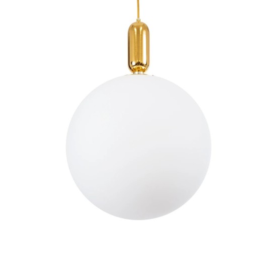 kelvo® ESTETICO KLV-101-0384 Κρεμαστό Φωτιστικό Οροφής για Λάμπα με Ντουί E27 AC 220-240V IP20 - Χρυσό Βούρτσας Πλατίνα & Λευκό - Μ40 x Π40 x Υ58cm
