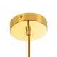 kelvo® ESTETICO KLV-101-0384 Κρεμαστό Φωτιστικό Οροφής για Λάμπα με Ντουί E27 AC 220-240V IP20 - Χρυσό Βούρτσας Πλατίνα & Λευκό - Μ40 x Π40 x Υ58cm