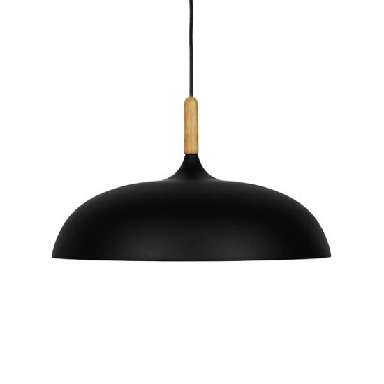 GLOBOSTAR® VALLETE 01258 Μοντέρνο Κρεμαστό Φωτιστικό Οροφής με Ντουί 1 x E27 AC 220-240V IP20 - Μαύρο & Μπεζ - Μ45 x Π45 x Υ27cm