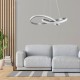GLOBOSTAR® DEXTER 60498 Μοντέρνο Κρεμαστό Φωτιστικό Οροφής LED 72W 8064lm 300° AC 220-240V IP20 Ρυθμιζόμενο Λευκό CCT με Χειριστήριο από 2700K έως 6000K Dimmable - Lumileds SMD Chip - Νίκελ Βούρτσας - Μ56 x Π56 x Υ14cm - 3 Χρόνια Εγγύηση