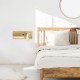 GLOBOSTAR® PALADIN 61359 Μοντέρνο Φωτιστικό Τοίχου - Απλίκα Ξενοδοχείου Reading Light με Φορτιστή USB 3A & Wireless 20W LED 6W 720lm 36° & 360° AC 220-240V IP20 Φυσικό Λευκό 4500K - Bridgelux COB Chip & TÜV SÜD Driver - Μπεζ & Λευκό - Μ30 