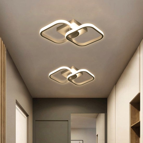 GLOBOSTAR® NORA 61062 Μοντέρνο Φωτιστικό Οροφής LED 22W 2640lm 300° AC 220-240V IP20 Ρυθμιζόμενο Λευκό CCT με On/Off 2700K/4500K/6000K - Lumileds SMD Chip - Λευκό Ματ - Μ40 x Π24 x Υ7cm - 3 Χρόνια Εγγύηση