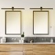 GLOBOSTAR® ROSA 60450 Μοντέρνο Φωτιστικό Τοίχου - Απλίκα Καθρέπτη Μπάνιου LED 12W 1400lm 120° AC 220-240V IP20 Φυσικό Λευκό 4500K - Lumileds SMD Chip & TÜV SÜD Driver - Μαύρο Ματ - Μ60 x Π15 x Υ7cm - 3 Χρόνια Εγγύηση
