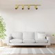 GLOBOSTAR® LEO 60360 Μοντέρνο Φωτιστικό Οροφής με Ντουί 4 x GU10 AC 220-240V IP20 - Χρυσό Πλατίνα - Μ100 x Π6 x Υ20cm GLOBOSTAR® LEO 60360 Μοντέρνο Φωτιστικό Οροφής με Ντουί 4 x GU10 AC 220-240V IP20 - Χρυσό Πλατίνα - Μ100 x Π6 x Υ20cm