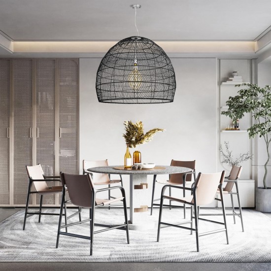 GLOBOSTAR® MALIBU 00966 Boho Κρεμαστό Φωτιστικό Οροφής με Ντουί 1 x E27 AC 220-240V IP20 - Μαύρο - Μ100 x Π100 x Y86cm GLOBOSTAR® MALIBU 00966 Boho Κρεμαστό Φωτιστικό Οροφής με Ντουί 1 x E27 AC 220-240V IP20 - Μαύρο - Μ100 x Π100 x Y86cm