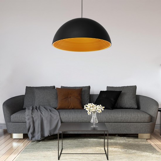 GLOBOSTAR® MEDEA 01344 Μοντέρνο Κρεμαστό Φωτιστικό Οροφής με Ντουί 1 x E27 AC 220-240V IP20 - Μαύρο & Χρυσό - Μ60 x Π60 x Υ30cm GLOBOSTAR® MEDEA 01344 Μοντέρνο Κρεμαστό Φωτιστικό Οροφής με Ντουί 1 x E27 AC 220-240V IP20 - Μαύρο & Χρυσό - Μ60 x Π60 x Υ30cm