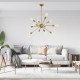 GLOBOSTAR® MILANO 01485 Μοντέρνο Φωτιστικό Οροφής με Ντουί 12 x E27 AC 220-240V IP20 - Χρυσό - Μ80 x Π80 x Υ80cm GLOBOSTAR® MILANO 01485 Μοντέρνο Φωτιστικό Οροφής με Ντουί 12 x E27 AC 220-240V IP20 - Χρυσό - Μ80 x Π80 x Υ80cm