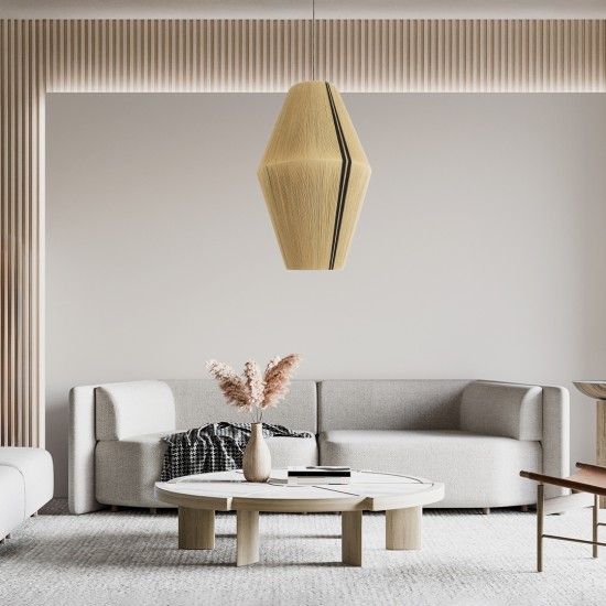 GLOBOSTAR® SALERNO 02077 Boho Κρεμαστό Φωτιστικό Οροφής με Ντουί 1 x E27 AC 220-240V IP20 - Μπεζ & Μαύρο - Μ50 x Π50 x Υ80cm GLOBOSTAR® SALERNO 02077 Boho Κρεμαστό Φωτιστικό Οροφής με Ντουί 1 x E27 AC 220-240V IP20 - Μπεζ & Μαύρο - Μ50 x Π50 x Υ80cm