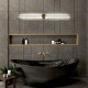 GLOBOSTAR® DIADEM 61334 Μοντέρνο Φωτιστικό Τοίχου - Απλίκα LED 18W 2160lm 120° AC 220-240V IP20 Ρυθμιζόμενο Λευκό CCT με On/Off 2700K/4500K/6000K - Lumileds SMD Chip - Χρυσό Βούρτσας - Μ10 x Π4 x Υ120cm - 3 Χρόνια Εγγύηση
