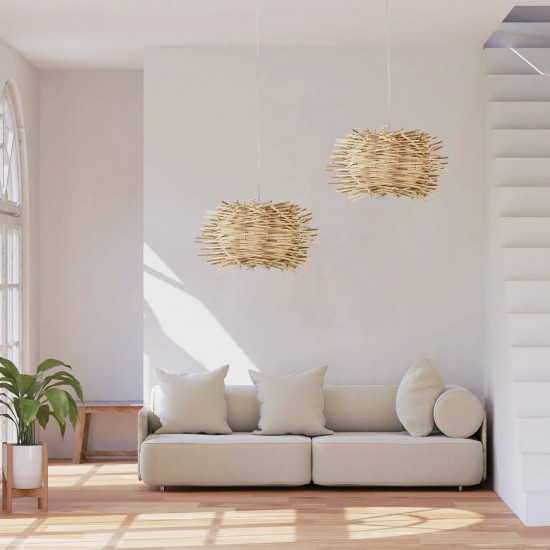 GLOBOSTAR® MINORCA 01730 Boho Κρεμαστό Φωτιστικό Οροφής με Ντουί 1 x E27 AC 220-240V IP20 - Μπεζ - Μ35 x Π35 x Y23cm GLOBOSTAR® MINORCA 01730 Boho Κρεμαστό Φωτιστικό Οροφής με Ντουί 1 x E27 AC 220-240V IP20 - Μπεζ - Μ35 x Π35 x Y23cm