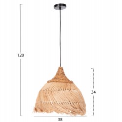 ΦΩΤΙΣΤΙΚΟ ΟΡΟΦΗΣ ΑΠΟ ΙΝΕΣ MENDONG GRASS ΣΕ ΦΥΣΙΚΟ Φ38x34-120Yεκ.HM7776 ΦΩΤΙΣΤΙΚΟ ΟΡΟΦΗΣ ΑΠΟ ΙΝΕΣ MENDONG GRASS ΣΕ ΦΥΣΙΚΟ Φ38x34-120Yεκ.HM7776