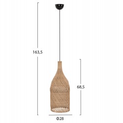 ΦΩΤΙΣΤΙΚΟ ΟΡΟΦΗΣ CARBOY HM7884 ΚΡΕΜΑΣΤΟ ΑΠΟ RATTAN ΣΕ ΦΥΣΙΚΟ ΧΡΩΜΑ Φ28x163,5Yεκ. ΦΩΤΙΣΤΙΚΟ ΟΡΟΦΗΣ CARBOY HM7884 ΚΡΕΜΑΣΤΟ ΑΠΟ RATTAN ΣΕ ΦΥΣΙΚΟ ΧΡΩΜΑ Φ28x163,5Yεκ.