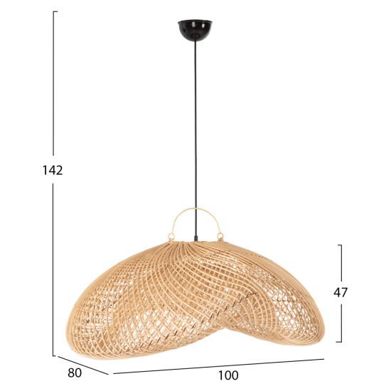 ΦΩΤΙΣΤΙΚΟ ΟΡΟΦΗΣ ΚΡΕΜΑΣΤΟ PERK HM7861 RATTAN ΣΕ ΦΥΣΙΚΟ ΧΡΩΜΑ 100x80x142Υ εκ. ΦΩΤΙΣΤΙΚΟ ΟΡΟΦΗΣ ΚΡΕΜΑΣΤΟ PERK HM7861 RATTAN ΣΕ ΦΥΣΙΚΟ ΧΡΩΜΑ 100x80x142Υ εκ.