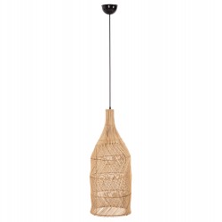 ΦΩΤΙΣΤΙΚΟ ΟΡΟΦΗΣ THEON HM7888 ΚΡΕΜΑΣΤΟ ΑΠΟ RATTAN ΣΕ ΦΥΣΙΚΟ ΧΡΩΜΑ Φ22x148Υ εκ.