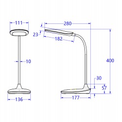 ΦΩΤΙΣΤΙΚΟ ΓΡΑΦΕΙΟΥ LED BLAIN HM4444.03 ΓΑΛΑΖΙΟ-ΛΕΥΚΟ ABS 13,6x17,7x40Υ εκ. ΦΩΤΙΣΤΙΚΟ ΓΡΑΦΕΙΟΥ LED BLAIN HM4444.03 ΓΑΛΑΖΙΟ-ΛΕΥΚΟ ABS 13,6x17,7x40Υ εκ.